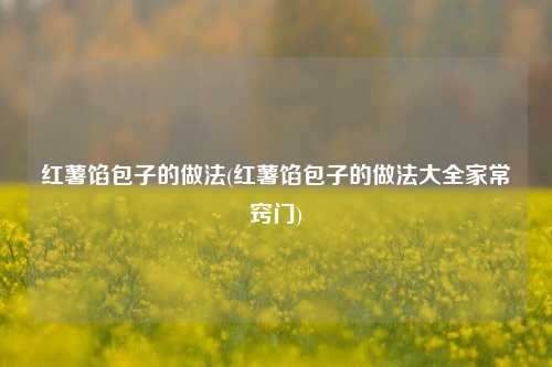 红薯馅包子的做法(红薯馅包子的做法大全家常窍门)