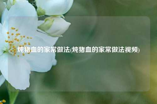 炖猪血的家常做法(炖猪血的家常做法视频)